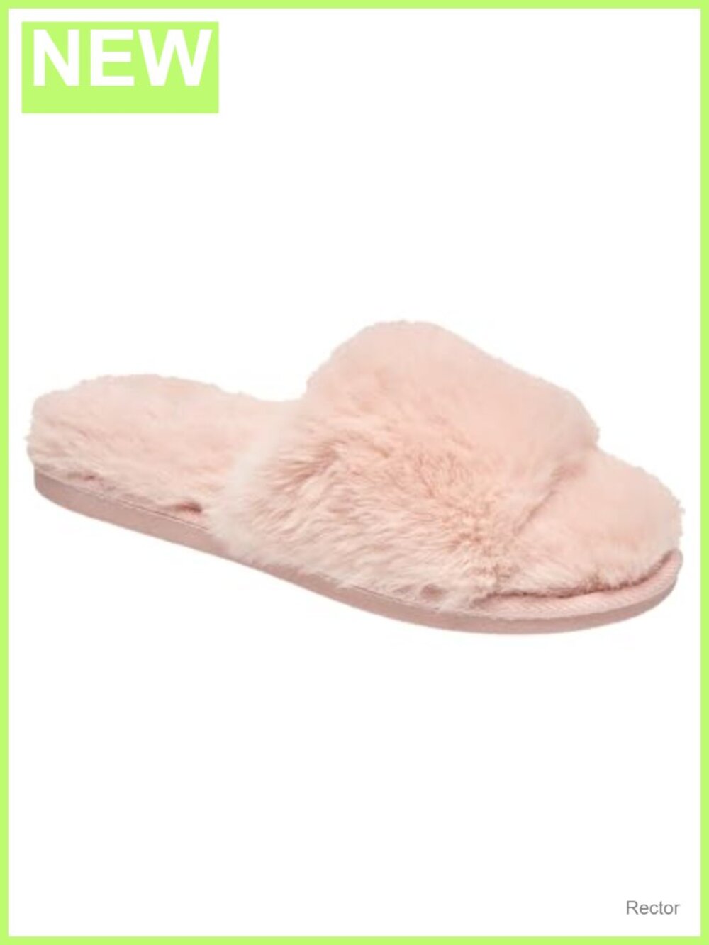 Fuzzy Faux Fur Open Toe Slide Slippers Cushioned Cozy House Shoes